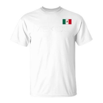 Mexico Flag Mexican Athletic Sports Jersey Style Unisex T-Shirt - Seseable