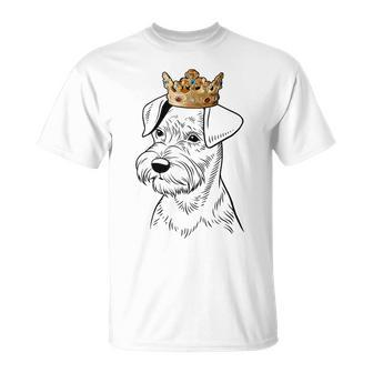 Miniature Schnauzer Dog Wearing Crown T-Shirt | Mazezy UK