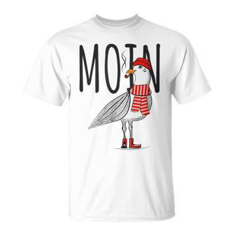 Moin Saying Seagull Bird Sea Sailing North Sea Anchor Tattoo Unisex T-Shirt | Mazezy