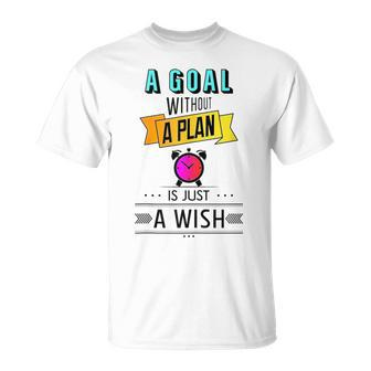 Motivational Quotes For Success Anon Setting Goals And Plans T-Shirt | Mazezy DE