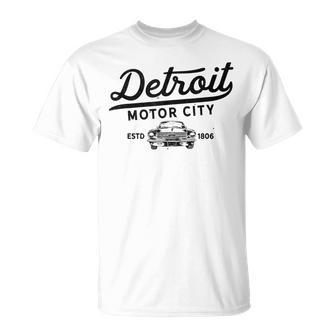 Motor City Muscle Car Detroit Novelty Gift Unisex T-Shirt | Mazezy
