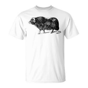 Musk Ox Arctic Buffalo Muskox Bovidae T-Shirt | Mazezy CA