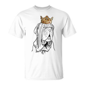 Neapolitan Mastiff Dog Wearing Crown T-Shirt | Mazezy