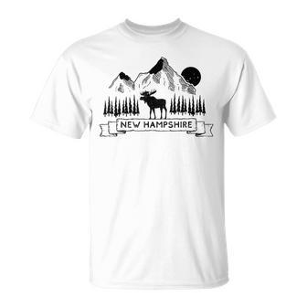 New Hampshire Mountain Moose Cool New Hampshire T-shirt - Thegiftio