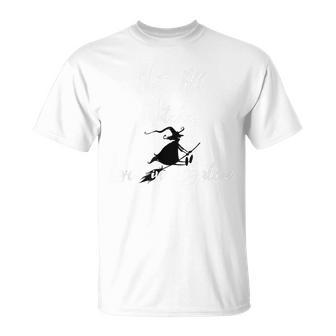 Not All Witches Live In Salem Witch On Broom Halloween Halloween T-Shirt | Mazezy