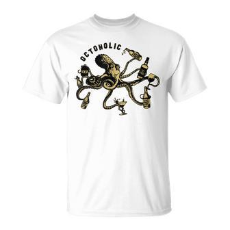 Octoholic Alcoholic Beer And Octopus T-shirt