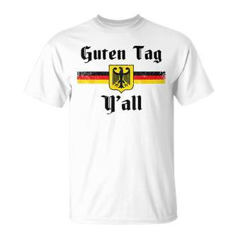 Oktoberfest German Flag Eagle Prost Guten Tag Y'all Fun T-Shirt | Mazezy