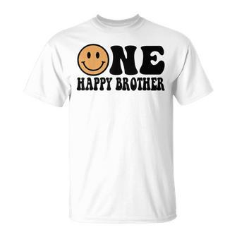 One Happy Dude 1St Birthday One Cool Brother Family Matching T-Shirt | Mazezy