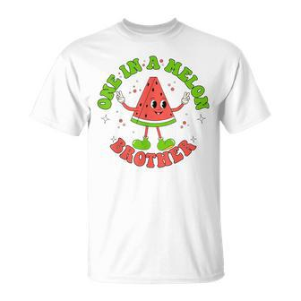 One In A Melon Brother Cool Summer Watermelon Family Matchin Unisex T-Shirt | Mazezy