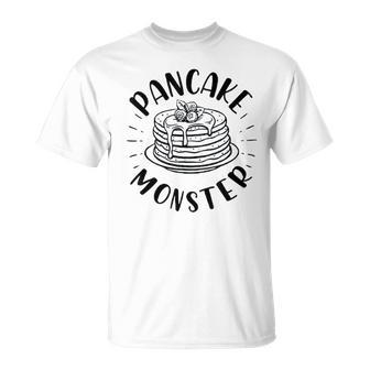 Pancake Monster Dad Son Matching Family Fathers Day Unisex T-Shirt | Mazezy