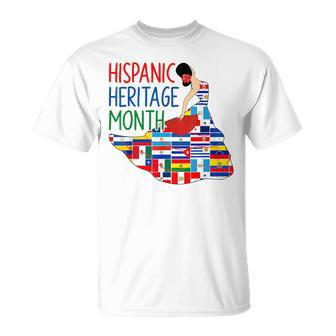Hispanic Heritage Month Countries Flags Latino T-Shirt | Mazezy
