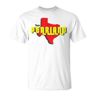 Pearland Texas State Outline Retro Tx T-Shirt | Mazezy