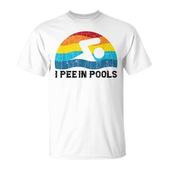 I Pee In Pools Swimmer Swimming Coach Player Graphic T-shirt - Thegiftio UK