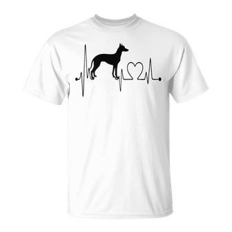 Peruvian Inca Orchid Dog My Heartbeat Ekg Dogs Are My Cardio T-Shirt | Mazezy