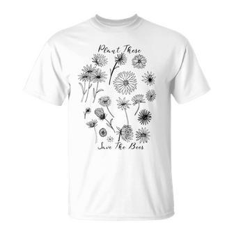 Plant These Help The Bees Plant Lady Nature Unisex T-Shirt | Mazezy