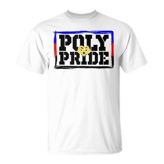 Poly Pride - Polyamory Flag Infinity Symbol Distressed Unisex T-Shirt | Mazezy