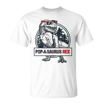 Popasaurus Rex Papa Grandpa Pregnancy Funny Fathers Gift Unisex T-Shirt | Mazezy