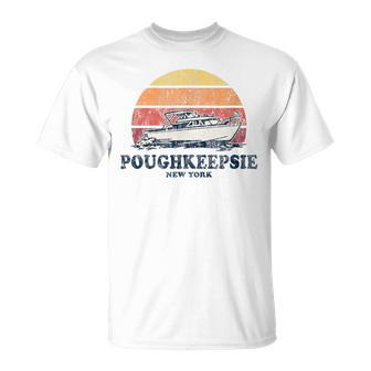 Poughkeepsie Ny Vintage Boating 70S Retro Boat T-Shirt | Mazezy
