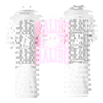 Preppy Varsity Pink Malibu California For N Girls T-shirt - Thegiftio