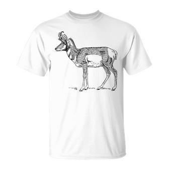 Pronghorn Antelope T-Shirt | Mazezy