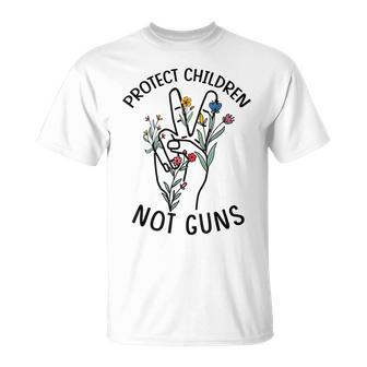 Protect Children Not Guns End Gun Violence Anti Gun Orange Unisex T-Shirt | Mazezy