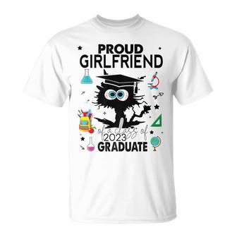 Proud Girlfriend Of A Class Of 2023 Graduate Funny Black Cat Unisex T-Shirt