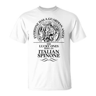 Proud Italian Spinone Guardian Angel Dog Saying Dog Unisex T-Shirt | Mazezy