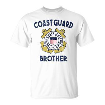 Proud Us Coast Guard Brother Military Pride Gift For Mens Pride Month Funny Designs Funny Gifts Unisex T-Shirt | Mazezy CA