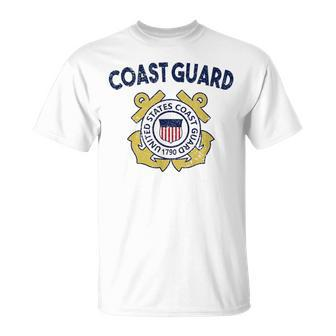 Proud Us Coast Guard Military Pride Pride Month Funny Designs Funny Gifts Unisex T-Shirt | Mazezy AU