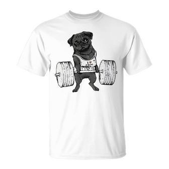 Pug Weightlifting - Mens Standard Unisex T-Shirt - Monsterry AU