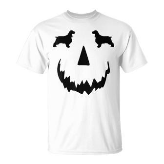 Pumpkin English Springer Spaniel Halloween T-Shirt | Mazezy