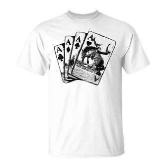 Punchy Cowboy Horsing Playing Cards Western Cowboy Rodeo T-Shirt - Seseable
