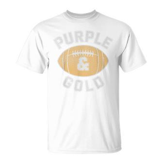 Purple And Gold Football Game Day Home Team Group T-Shirt - Monsterry AU