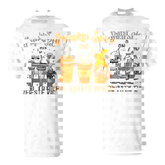 Real Estate Halloween Pumpkin Spice And Real Estate Advice T-Shirt | Mazezy