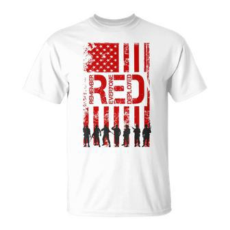 Red Friday Remember Everyone Deployed Usa Flag 4Th Of July Unisex T-Shirt | Mazezy AU