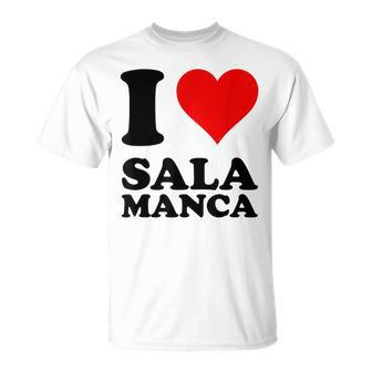Red Heart I Love Salamanca T-Shirt | Mazezy