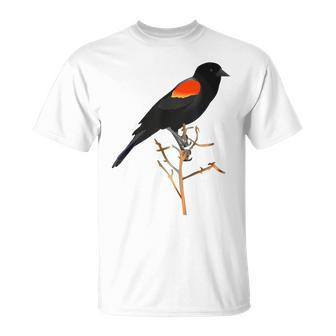 Red-Winged Blackbird For Birdwatchers T-Shirt | Mazezy