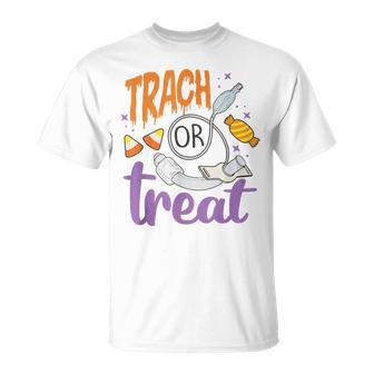 Respiratory Therapist Halloween Trach Or Treat Pulmonary T-Shirt - Seseable