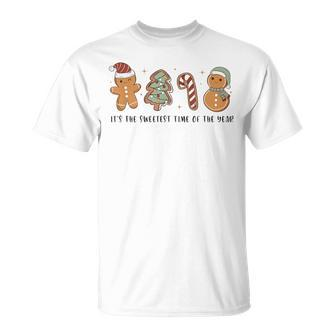 Retro Christmas Gingerbread Cookie Sweetest Time Of The Year T-Shirt | Mazezy