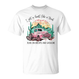 Retro Desert Truck Got A Heart Like A Truck Western Country Unisex T-Shirt | Mazezy