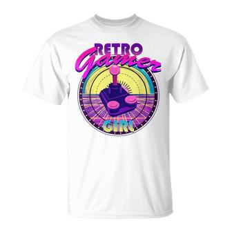 Retro Gamer 80S Vibes Girl Joystick Analog Video Games 80S Vintage Designs Funny Gifts Unisex T-Shirt | Mazezy UK