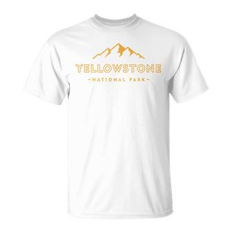 Retro Mountain Yellowstone National Park Hiking Souvenir T-Shirt