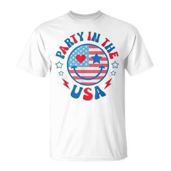 Retro Party In The Usa 4Th Of July America Patriotic Unisex T-Shirt | Mazezy