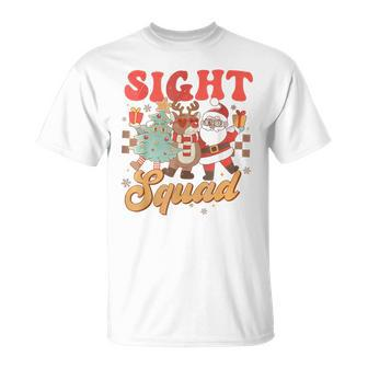 Retro Sight Squad Christmas Ophthalmologist Vision Squad T-Shirt | Mazezy