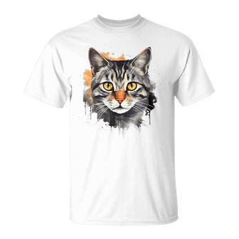 Retro Style European Shorthair Cat T-Shirt | Mazezy