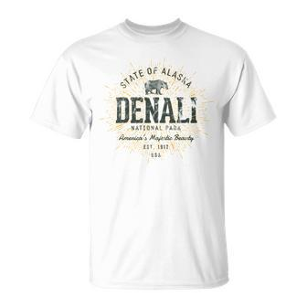 Retro Style Vintage Denali National Park T-Shirt | Mazezy