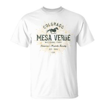 Retro Style Vintage Mesa Verde National Park T-Shirt | Mazezy