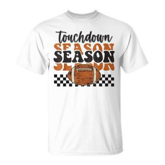 Retro Touchdown Season Football Lightning Bolt Game Day T-Shirt - Monsterry DE