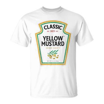 Retro Yellow Mustard Diy Halloween Costume Matching Group T-Shirt - Seseable