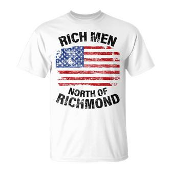 Rich North Of Richmond American Flag T-Shirt | Mazezy